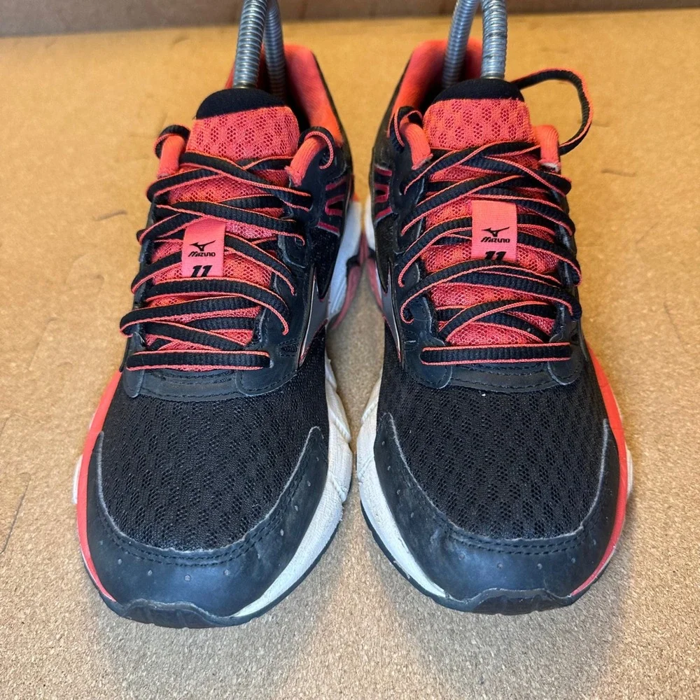 Mizuno Wave Inspire 11 Womens Size 6.5 Running Shoes Black Pink Silver Sneakers‎